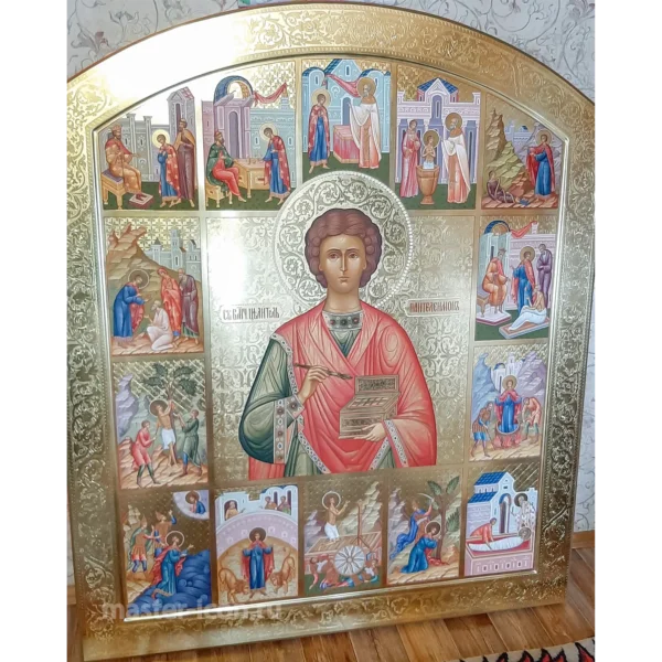 Житийная икона Целителя Пантелеймона